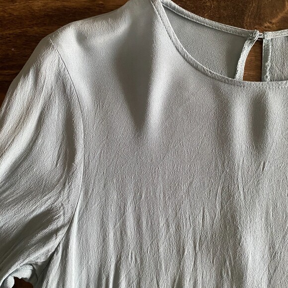 H&M Blue Long Sleeve Blouse Women's 8 - Picture 2 of 12